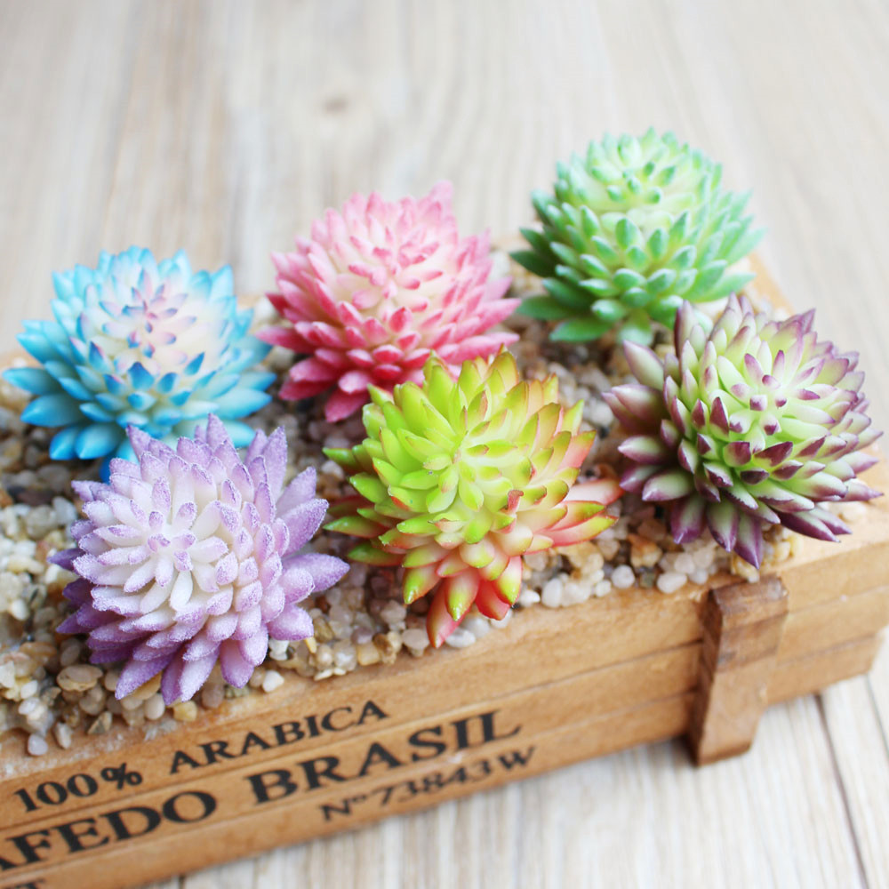Artificial Succulent Flocking  - огляд і ціна Succulent Arrangement Mini